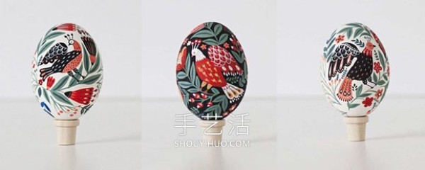 Wooden Easter eggs with the fragrance of birds and flowers! Full of Uzbek style