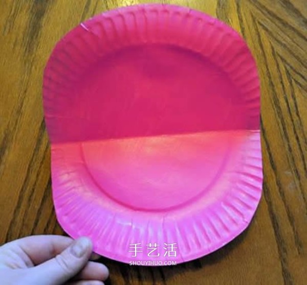 Illustrated tutorial for kindergarten handmade paper plate hippopotamus