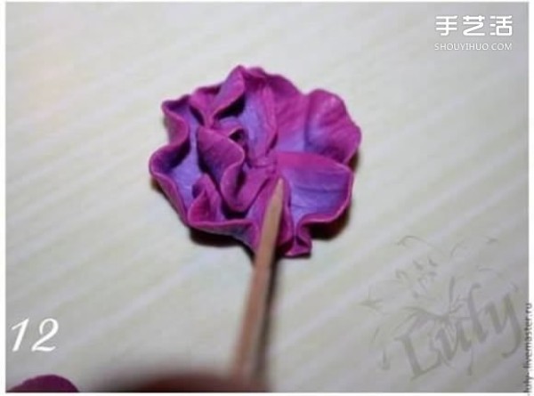 Polymer pottery flower ring making tutorial, handmade polymer pottery flower ornaments DIY illustrations