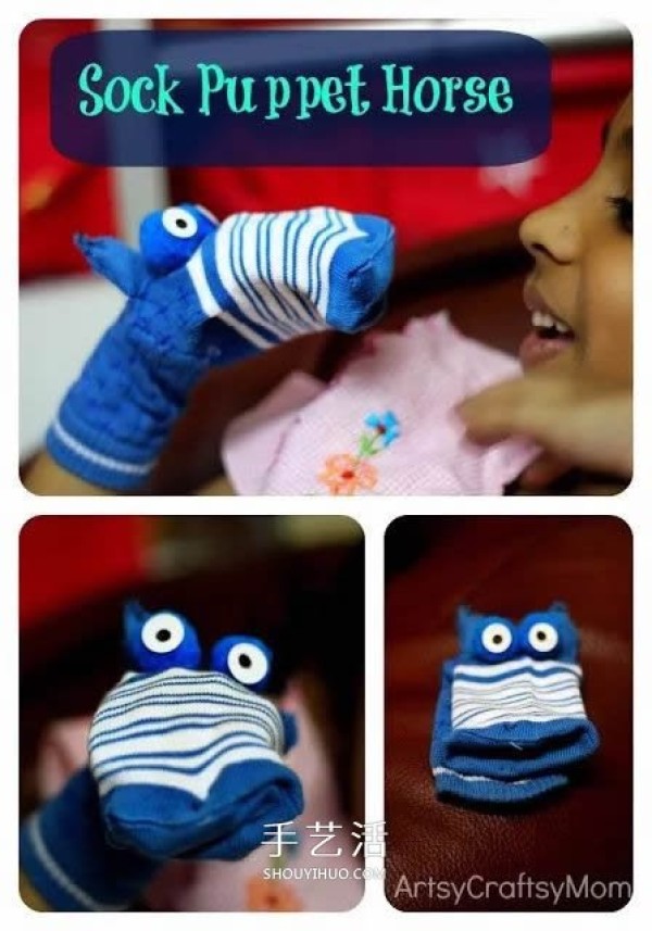 Its so easy to transform gloves and socks into hand puppets and make homemade cloth toys