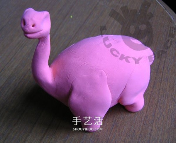 Dinosaurs can also be so cute! Cartoon plasticine dinosaur handmade