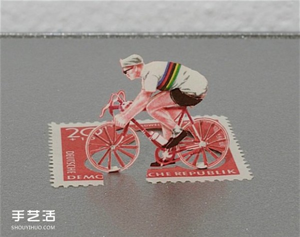 Photos of exquisite hand-cut paper-cut stamps for banknote paper-cut art works