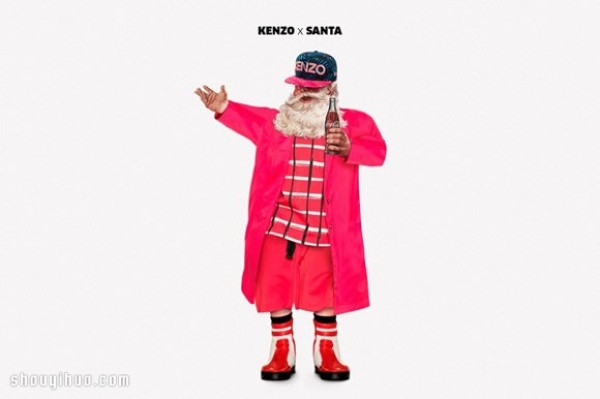 What would it look like if Santa Claus wore modern fashionable clothes? 