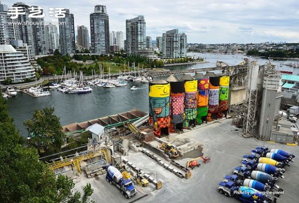 DIY giant minion graffiti makes the cement factory no longer gray