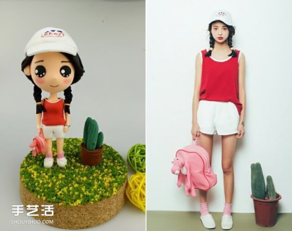 Real-life polymer clay dolls