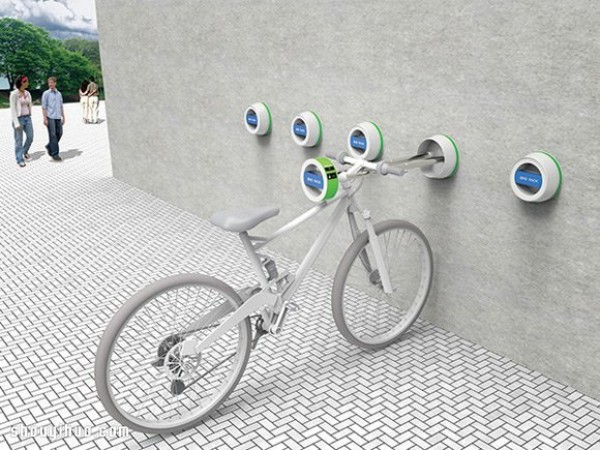 Hidden wall bicycle rack does not occupy any public space! 