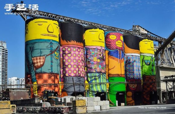 DIY giant minion graffiti makes the cement factory no longer gray