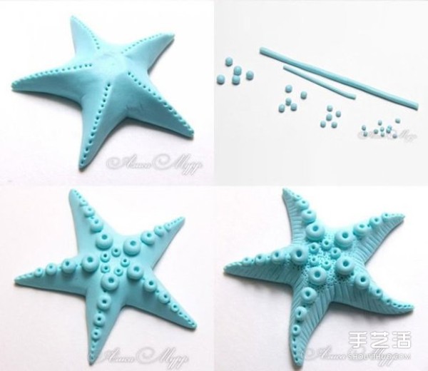 Ultra-light clay starfish handmade clay DIY starfish trinkets