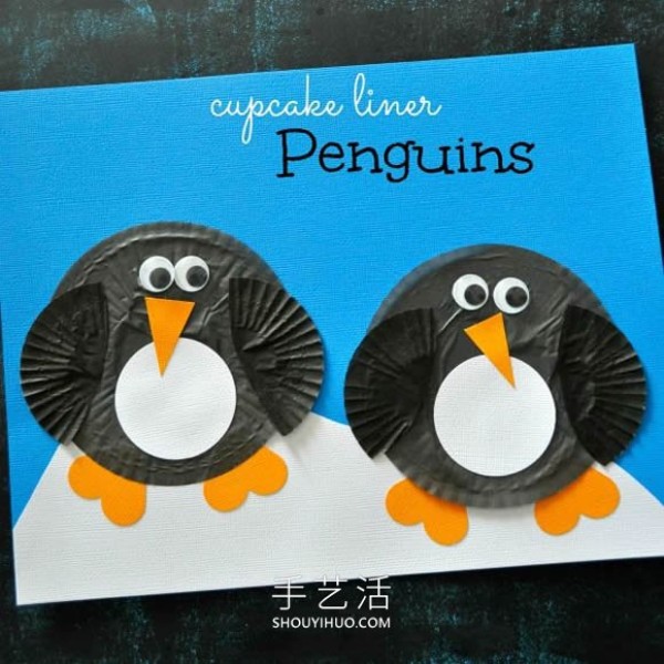 Tutorial for young children to make hand-made penguin stickers