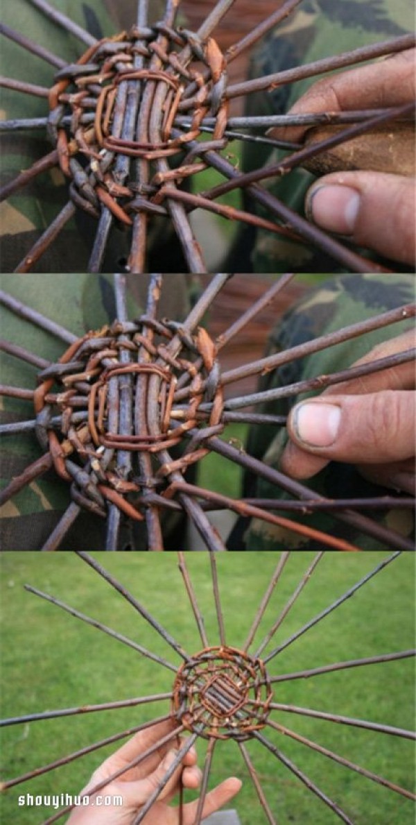 How to weave rattan basket, step by step illustration of weaving basket by hand