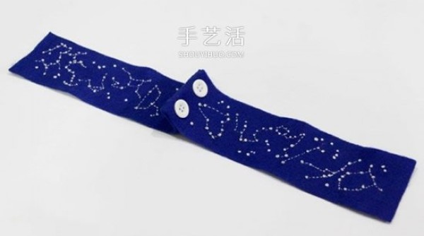 Love the beautiful starry sky! How to make handmade fabric starry sky wristband