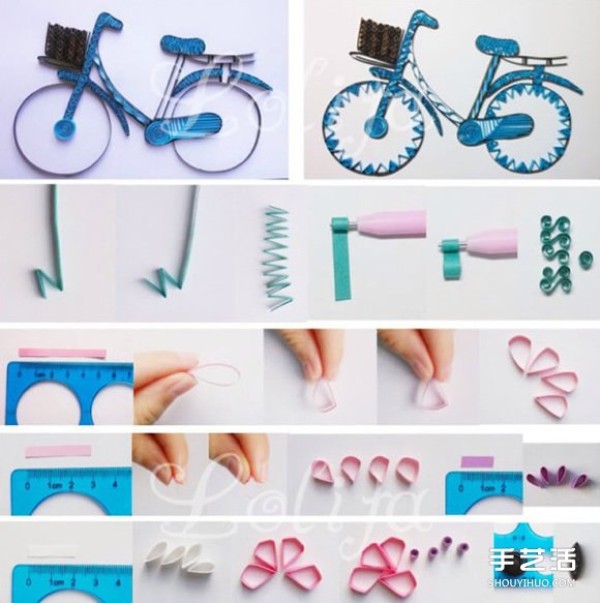 How to make a paper bicycle and how to make a DIY paper bicycle with illustrations