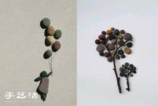 Creative DIY stone collage, a simple and magical artistic creation