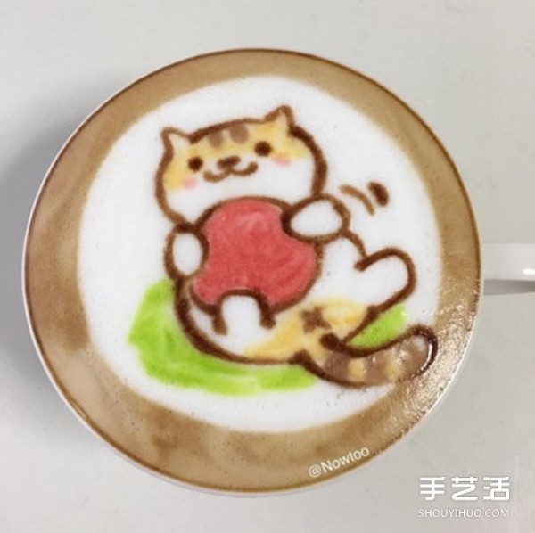 Coffee Latte Art: Put the cute cat in the game into the coffee cup