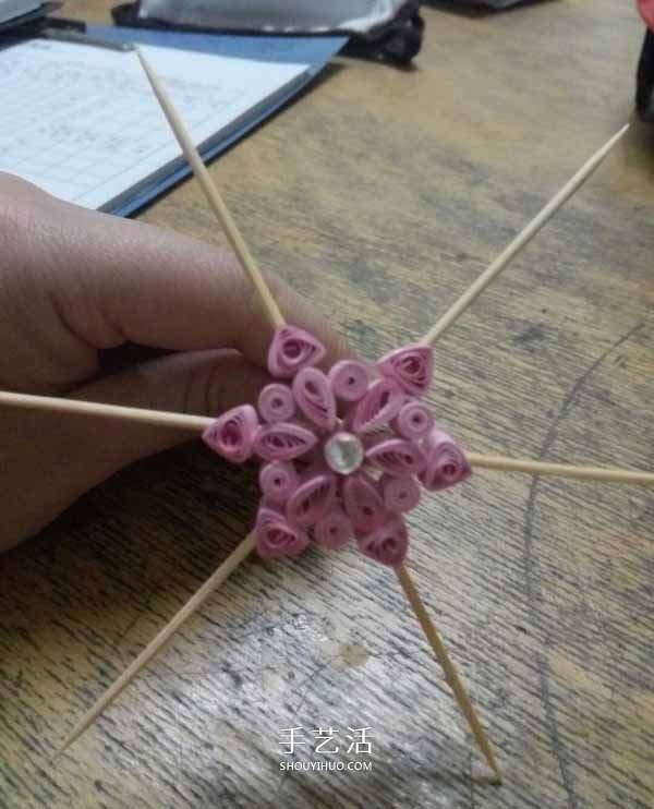 Handmade beautiful small flower umbrellas made of paper quilling paper