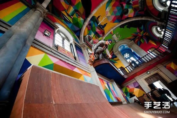 The combination of solemnity and trendiness, the renovation of a century-old church into an indoor skatepark