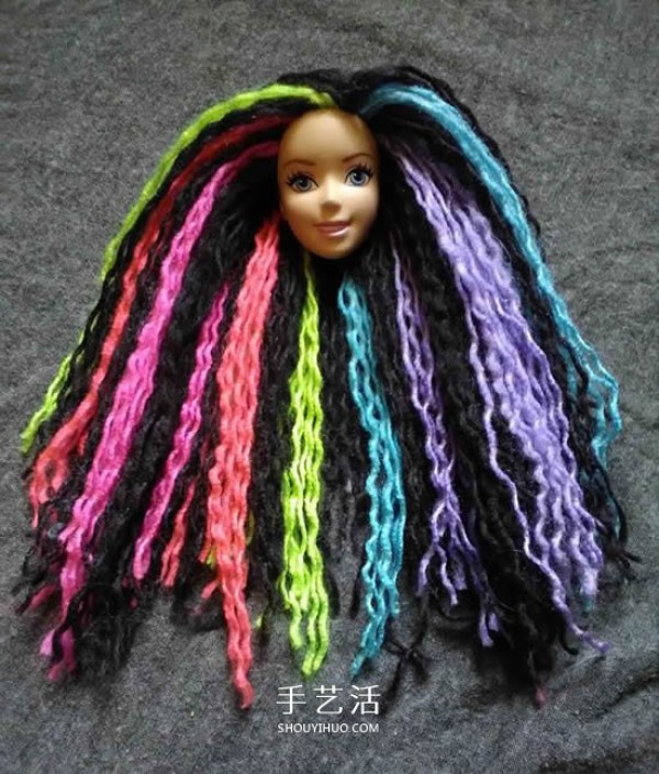 Fashionable Barbie Doll Rainbow Hairstyle DIY