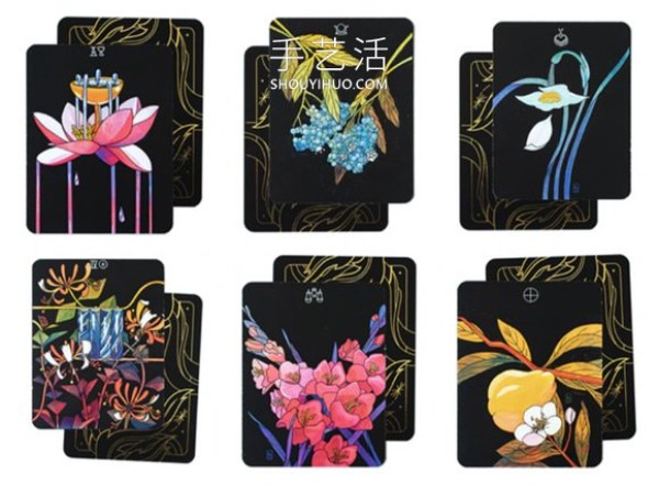 Hand-drawn plant tarot cards! Combining mystical divination, flower meaning and philosophy