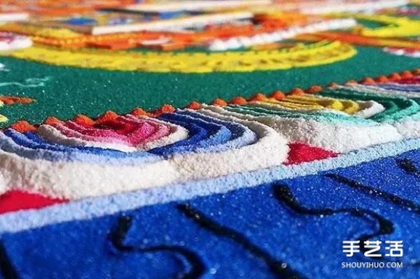 The mandala sand paintings that have been handed down for thousands of years are hard to create but are doomed to be destroyed