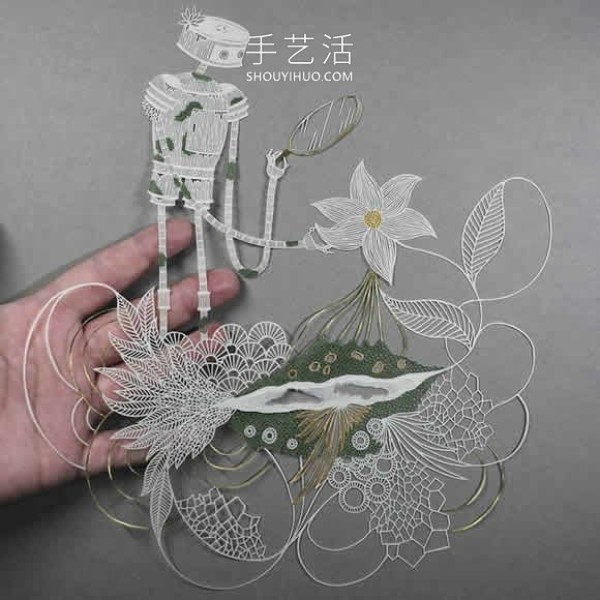 Engraving on a single piece of paper! Paper sculptures with stunning details