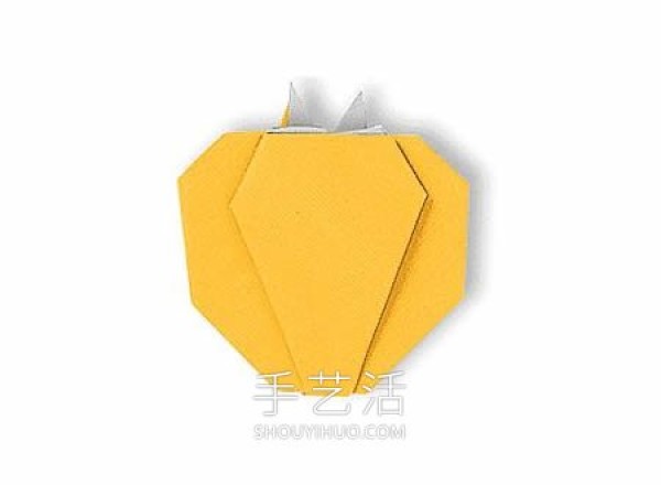 Illustrated tutorial for kindergarten handmade origami vegetables, simple and cute! 