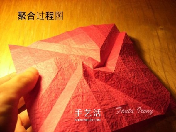 How to fold a Korean-style rose gift box, including the folding method of the lid and box body