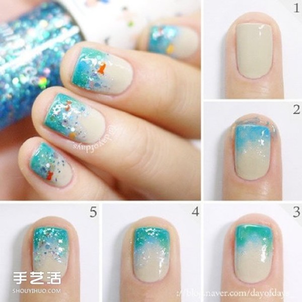 Fancy manicure picture tutorial, fashionable summer manicure style picture