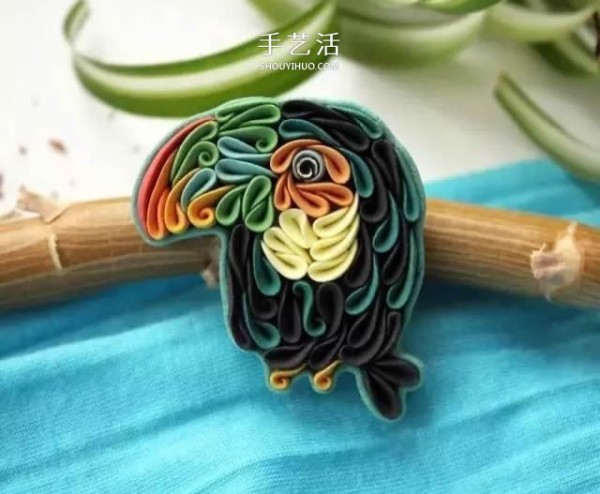 Like exquisite quilling paper! The charming soft clay animal works of the Russian girl