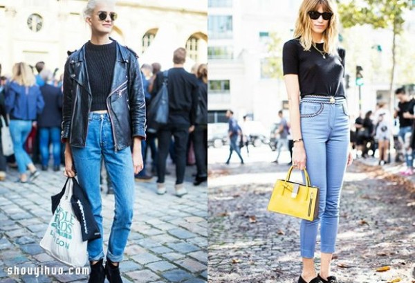 Fashionable ways for girls to wear various jeans