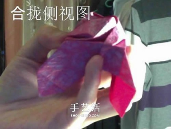 How to fold a Korean-style rose gift box, including the folding method of the lid and box body