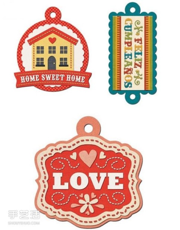 Beautiful handmade hang tag label, homemade hang tag label pattern design