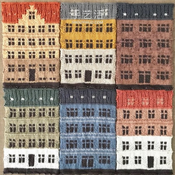 Hand-woven blanket, inspired by Copenhagens colorful and unique architecture