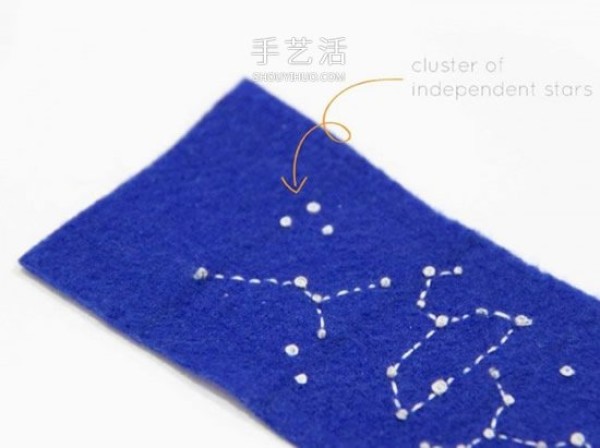 Love the beautiful starry sky! How to make handmade fabric starry sky wristband