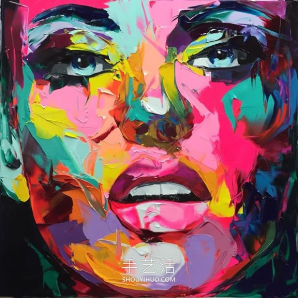 Vivid colors and textures! Appreciation of palette knife portrait works