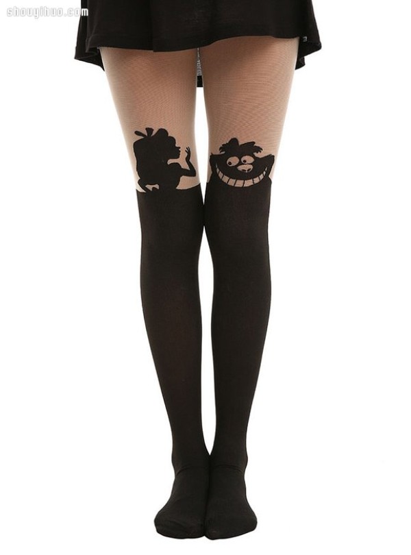 Classic Disney animated character stockings look slim and fashionable