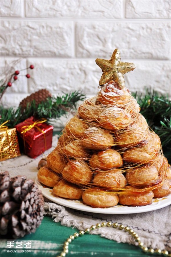 How to make a puff Christmas tree and how to make a beautiful Christmas puff tower