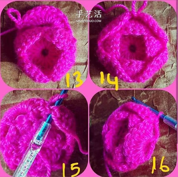 How to crochet three-dimensional flowers and a tutorial on how to crochet three-dimensional flowers