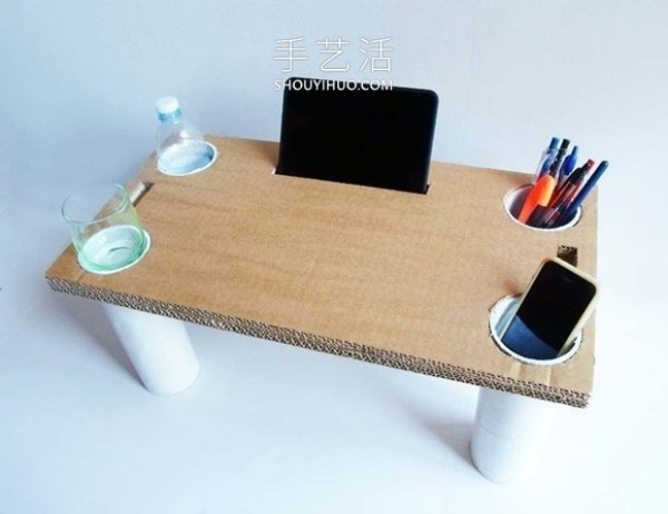 How to make your own multifunctional bed table without spending any money using cardboard! 