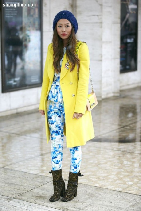 Give winter a little color, autumn and winter yellow womens clothing designs and outfits