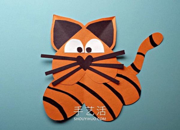 How to make tiger stickers with paper paste