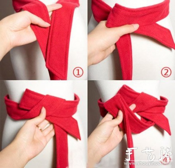 How to tie a bow belt with a long windbreaker or gown