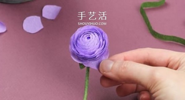 Illustration of hand-made super beautiful roses from wrinkle paper