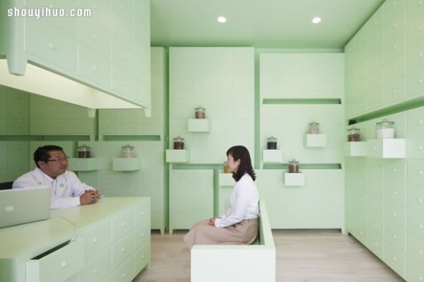 Comfortable and elegant fresh Chinese acupuncture clinic decoration design