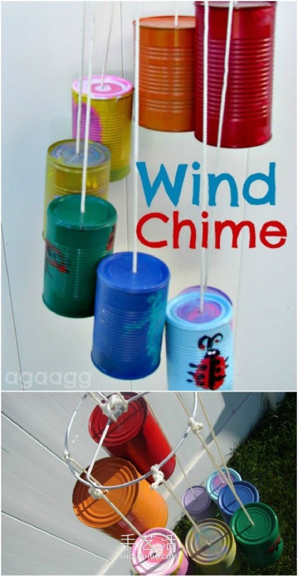 Reuse old waste! Tutorial on homemade creative spring wind chimes