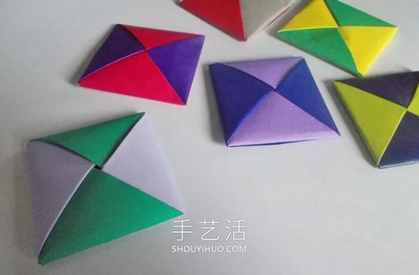 Illustrated tutorial on the folding method of childrens hand-made origami hand-sign toys