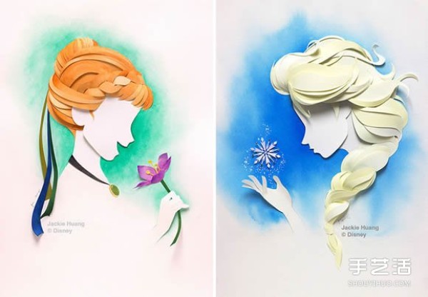 Fantasy paper sculptures make Disney characters come alive from books