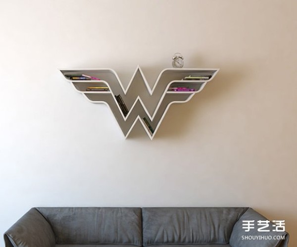 Knowledge is really power! Domineering superhero bookshelf design