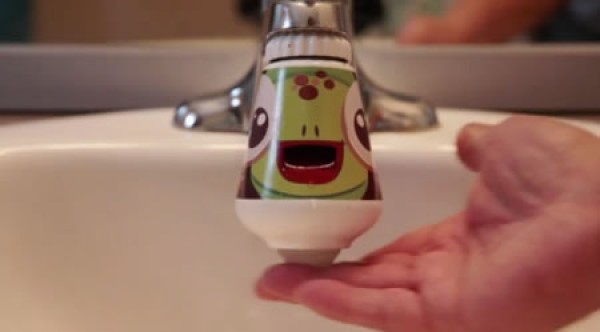 The cute faucet designed for children makes hand washing fun!