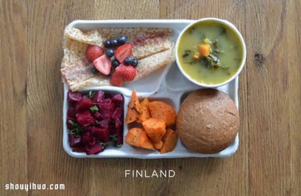 Spread the menu and see how children from various countries eat nutritious lunches! 