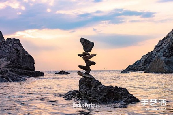 Artists resisting gravity and sound waves challenge stacking stone towers at high decibels